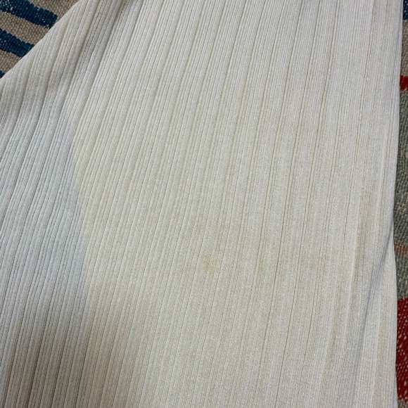 Aya Muse 'Sapodilla' Ivory Ribbed Midi Skirt Side Slit Size S - Picture 11 of 11